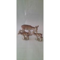 СТАТУЭТКИ ОЛЕНЕНКИ И ОЛЕНИХА. АРТЕЛЬ 1950-Е. ТУРЫГИНО. РЕДКОСТЬ