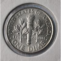 США  1 ДАЙМ 2007 ГОД  P  UNC из набора в холдере