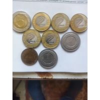 Польские злотые 9 монет