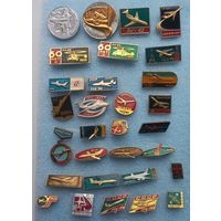 Значки. Самолеты. Авиация. Воздушный флот.