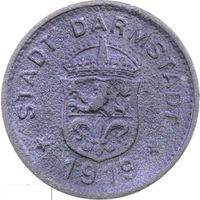 РАСПРОДАЖА!!! - ГЕРМАНИЯ ДАРМШТАДТ 10 пфеннигов 1919 год