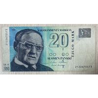 Банкнота  20 марок. Финляндия. 1993 год