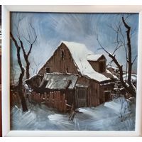 Картина Берин Б. "Зима". 50х50см. масло двп