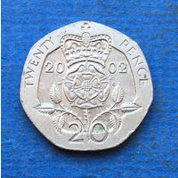 Великобритания 20 пенсов 2002