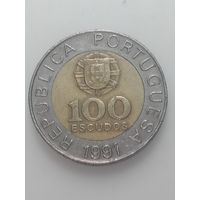 Португалия 100 эскудо 1991 года .