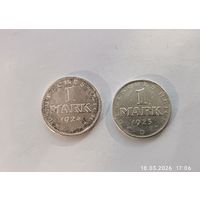 Веймарская республика. 1 марка 1924, 1925