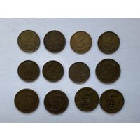 Монеты ПНР, латунь, разные.