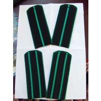 Погоны черные  с зелеными просветами  СССР