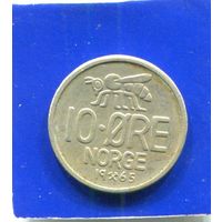 Норвегия 10 эре 1965