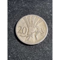 Чехословакия 20 геллеров 1927