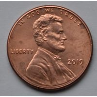 США, 1 цент 2019 г.