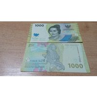 1000 рупий Индонезии 2022 года с рубля **351426