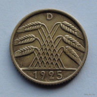 Германия 5 рейхспфеннигов, 1925 D