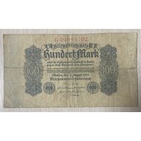 Банкнота 100 марок 1922 год. Веймарская республика. С рубля без МЦ.