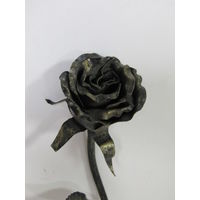 С рубля. "Роза кованная". Большая. "Цветок". Ковка. Ручная работа. Металл. Декор для интерьера. Hand made.