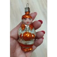 Ёлочные игрушки, стекло, девочка с муфтой, ребенок