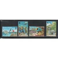 Питкерн-1998 (Мих.526-529) , ** , Морская фауна, Рыбы, Птицы, Дайвинг (полная серия)