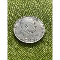 Чехословакия 100 крон 1951 г.( 30 коммунистической партии. Клемент Готвальд. Серебро)