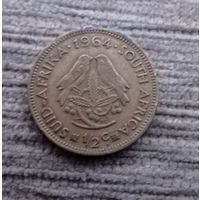 Werty71 ЮАР 1/2 цента пенни 1964  Южная Африка Воробьи припой сверху