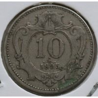 Австрия 10 геллеров 1895 год