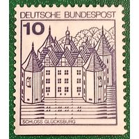 ФРГ 1977. Замок Глюксбург на воде в земле Шлезвиг-Гольштейн