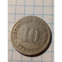 10 Пфеннигов Германия 1900 Д год