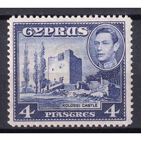 108.BrK. Великобритания. Колонии. Кипр. Георг VI. Архитектура и пейзажи. 1951 г. 4P. Mi.#147.