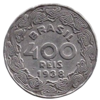 РЕСПУБЛИКА  СОЕДИНЁННЫХ ШТАТОВ БРАЗИЛИИ 400 РЕАЛОВ /РЕЙС/ 1938