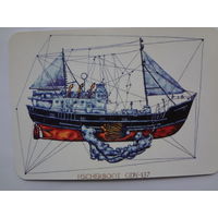 Календарик 2001 г. ИПП Новик. Парусник.