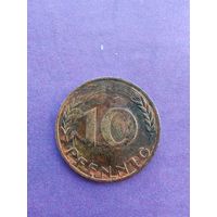 Германия ФРГ 10 пфеннигов 1971 F