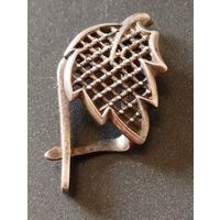 Серьга Лист, серебро, 925 пр., СССР.
