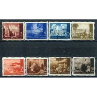 Хорватия - 1941/42г. - ландшафты, архитектура - 8 марок - MNH, 2 марки с пузырьками на клее, 1 с отпечатком на клее, 1 с потёртостью на клее. #O-W-84-KS-7