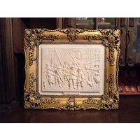 - Барельеф НОЧНОЙ ДОЗОР Рембрандт 52х45х4 см из серии реплики мировых шедевров.