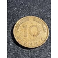 ФРГ 10 пфеннигов 1974 F
