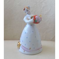 Все лоты с рубля.ДЕВУШКА С ЧАЙНИКОМ И КОШКОЙ, ДУЛЕВО,СССР