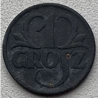Польша 1 грош 1939 г. Цинк. Немецкая оккупация