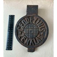 Все лоты с рубля.Знак Геодезическая отметка,Литва,20-30- е г.г.,тяжелый.