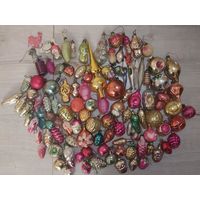 Огромный лот ёлочных игрушек С РУБЛЯ.