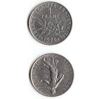 1 франк Франция 1978 год