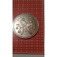 Белиз 1 доллар 1975 попугаи