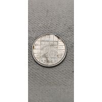 Нидерланды 25 цент 1988
