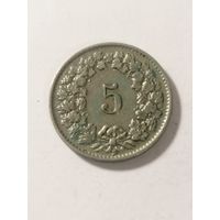 Швейцария 5 раппен 1949