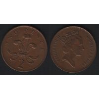 Великобритания _km936 2 пенса 1988 год (обращ) (nf01 ТОРГ