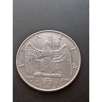 Италия 1 лира 1940 г. - немагнитная