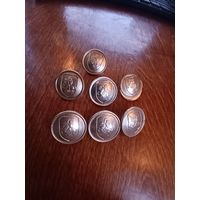 Пуговицы для униформы Беларусь 1992-1996 (погоня), 22мм 7шт