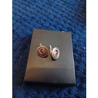 Серьги серебро 925 в позолоте, распродажа коллекции, с рубля
