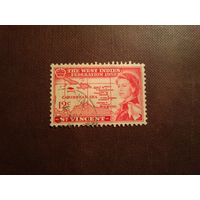 Британский Сент-Винсент  1958 г.Вест-Индская федерация -Карта федерации./32а/