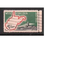 США-1963, (Мих.842) , гаш. , Штат Западная Вирджиния (одиночка)