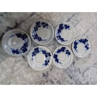Блюдца фарфор МФЗ 6 шт красивые