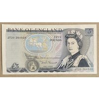 Банкнота 5 фунтов 1982-1988 год. Великобритания. НЕ БЫЛА В ОБОРОТЕ.
